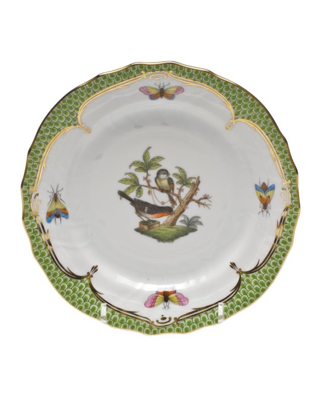Rothschild Bird Green Motif 2 Bread & Butter Plate