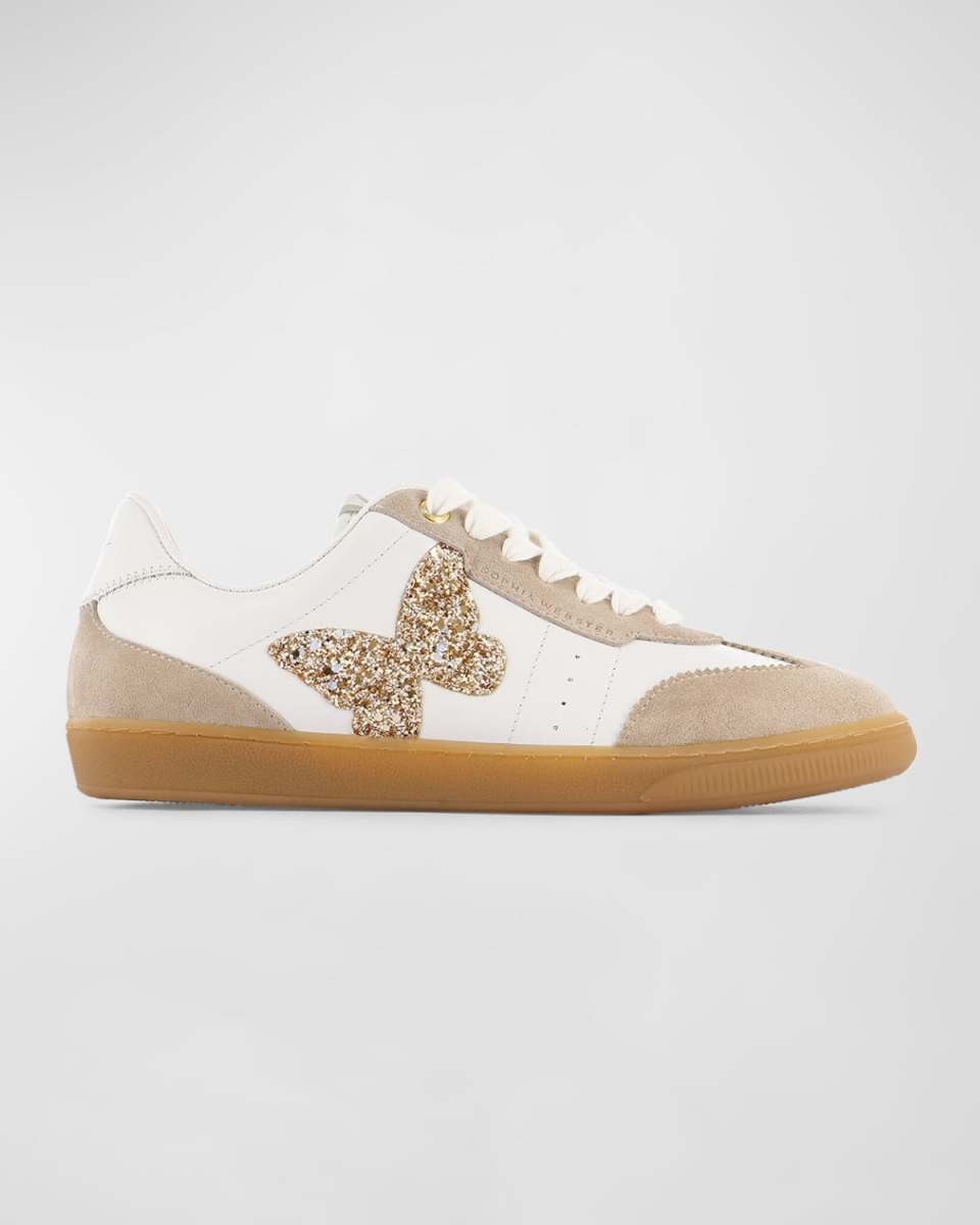 Sonder Mixed Leather Butterfly Sneakers