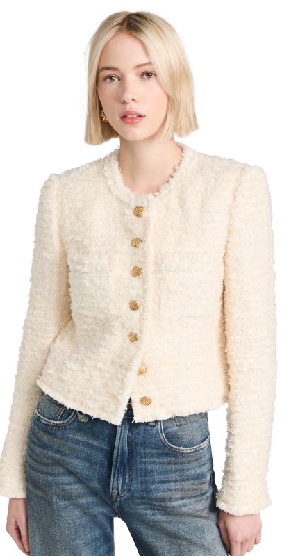 LoveShackFancy Vermont Jacket Cream
