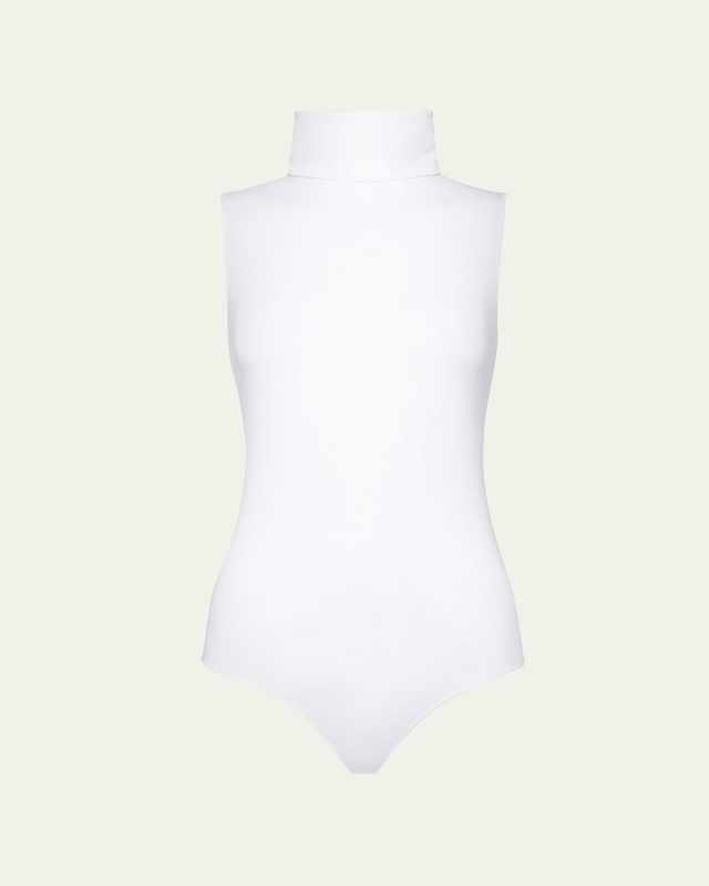 Sleeveless Turtleneck Viscose Bodysuit