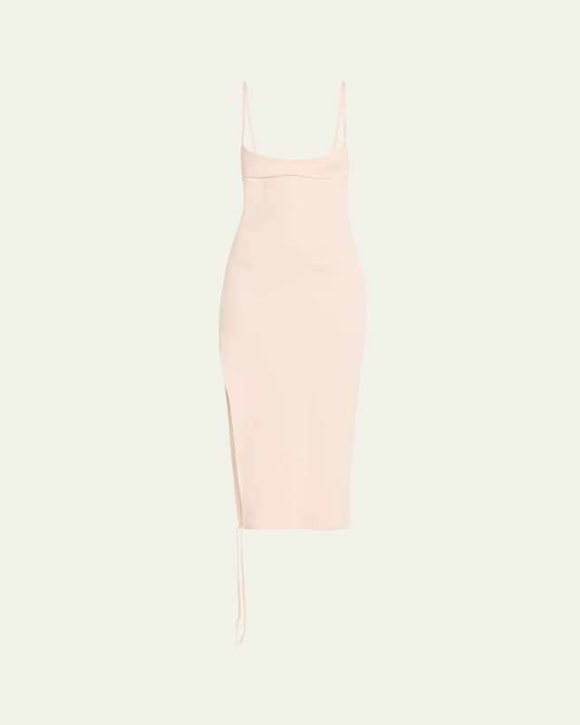 Sleeveless Knit Combo Midi Dress