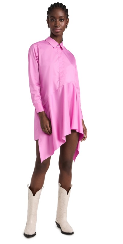 Marques Almeida Asymmetric Shirt Dress Pink