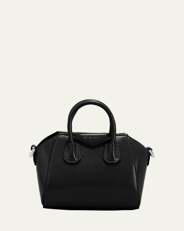 Antigona Micro Top Handle Bag in Box Leather