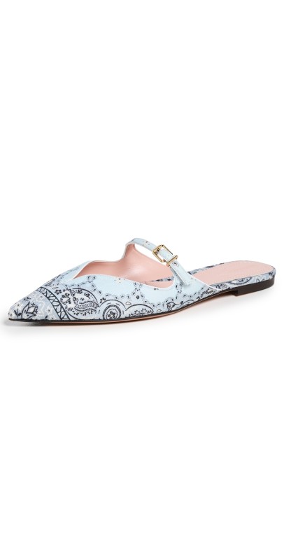 Zimmermann Aura Mules Blue Bandana