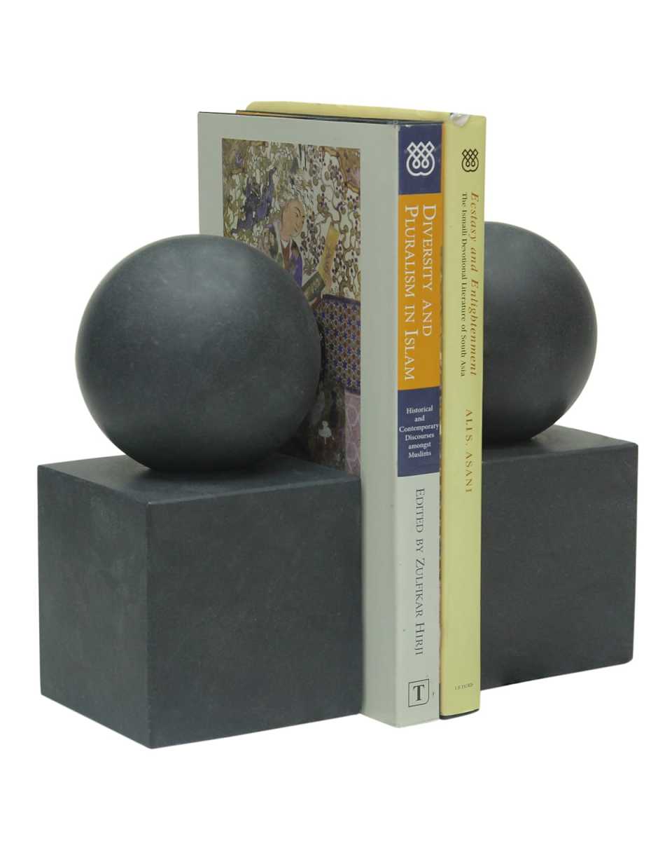 Apollo Collection Ball On Cube Bookends
