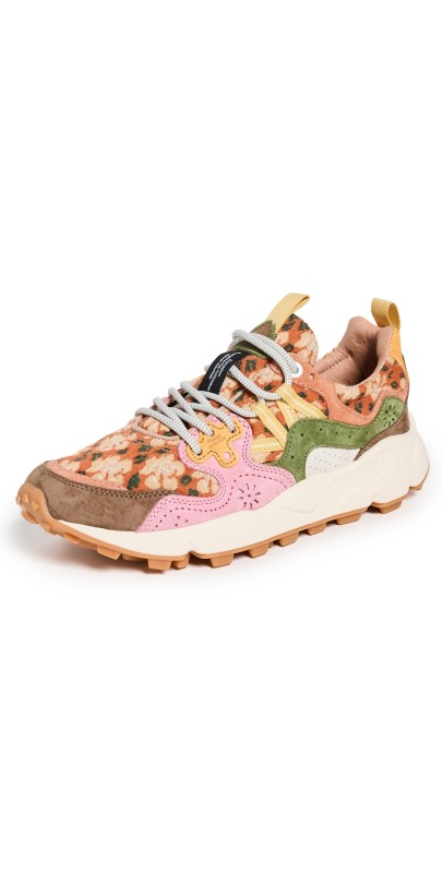 Flower Mountain Yamano 3 Sneakers Beige/Violet/Light Green