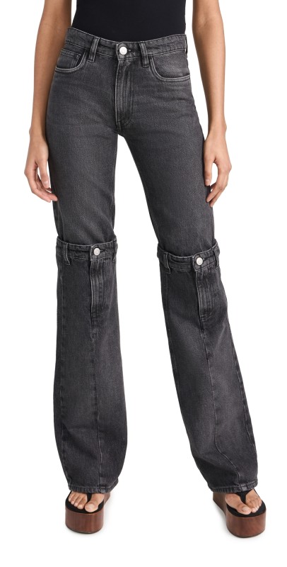 Coperni Open Knee Jeans Washed Black