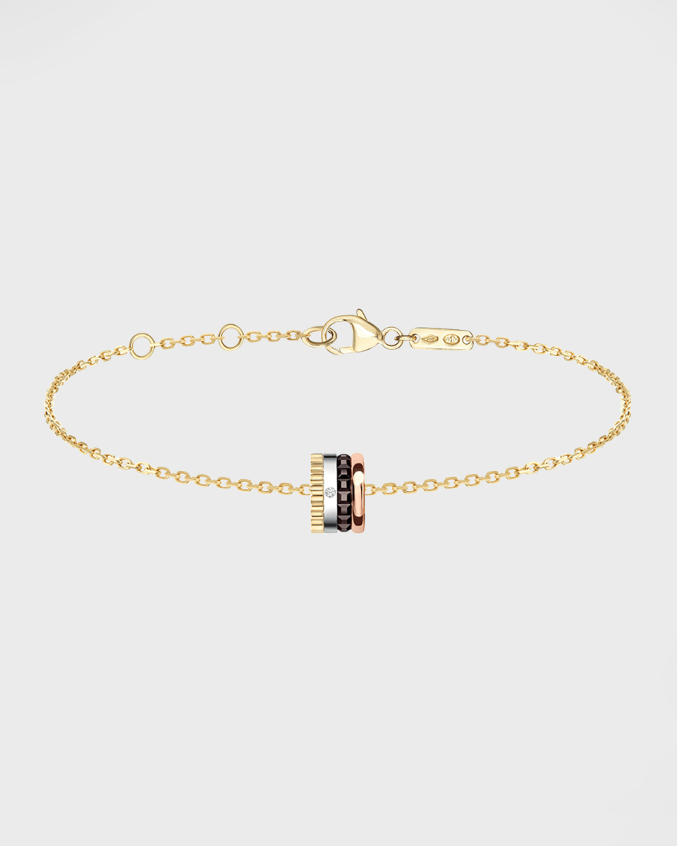 Quatre 18K Gold 1-Diamond Chain Bracelet