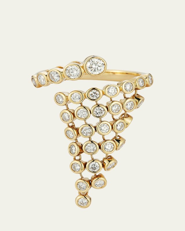 Diamond Bias Ring, Size 6-7