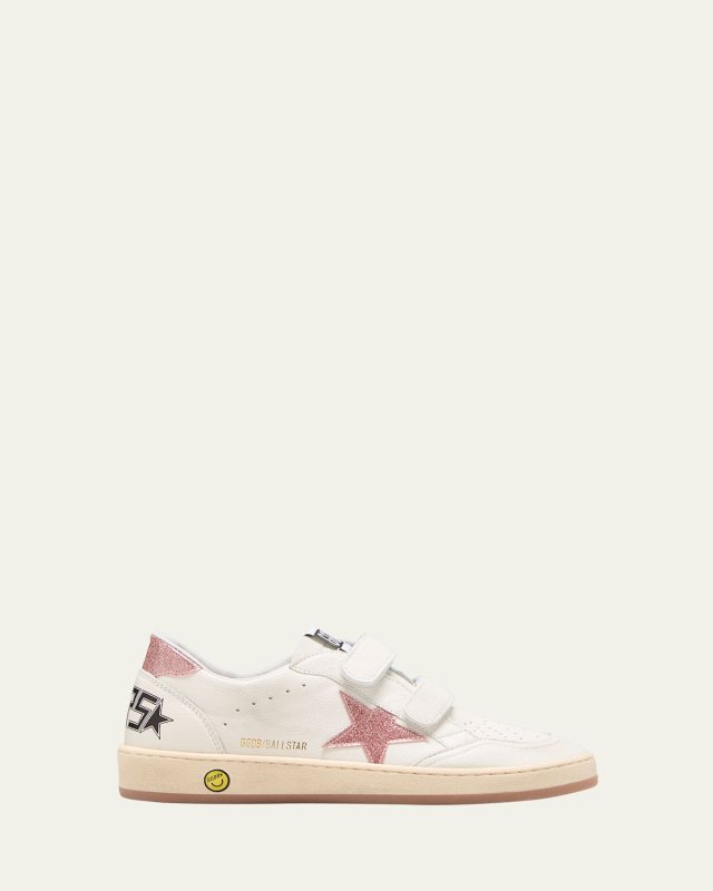 Girl's Old School Nappa Leather Ladybug Sneakers, Baby