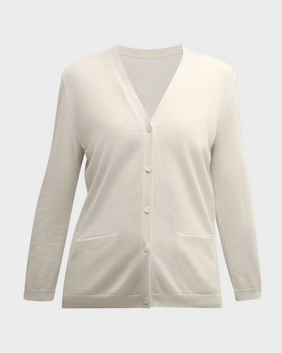 Cashmere Superfine Button-Front Cardigan