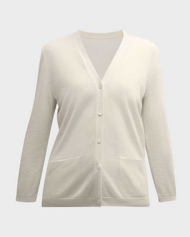 Cashmere Superfine Button-Front Cardigan