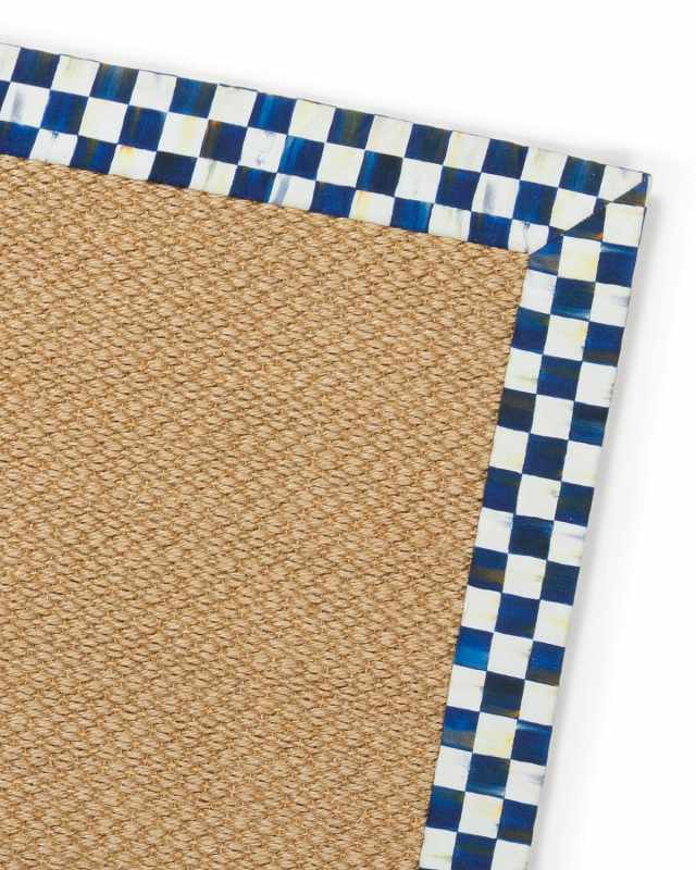 Royal Check Sisal Rug, 6' Round