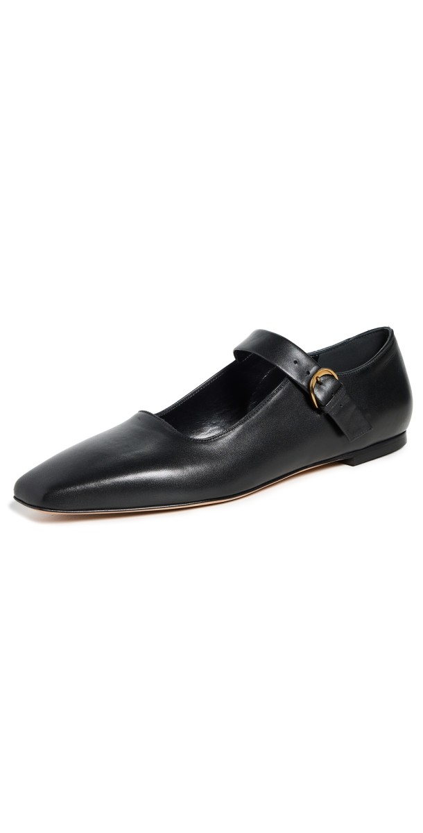 Emme Parsons Tramonto Mary Janes Flats Black Calfskin