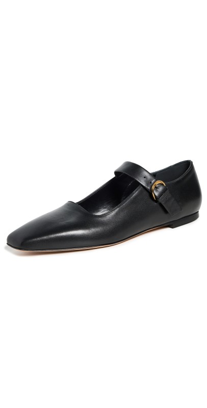 Emme Parsons Tramonto Mary Janes Flats Black Calfskin