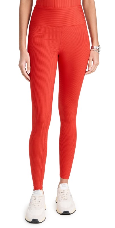 Year of Ours Ribbed High Leggings Red