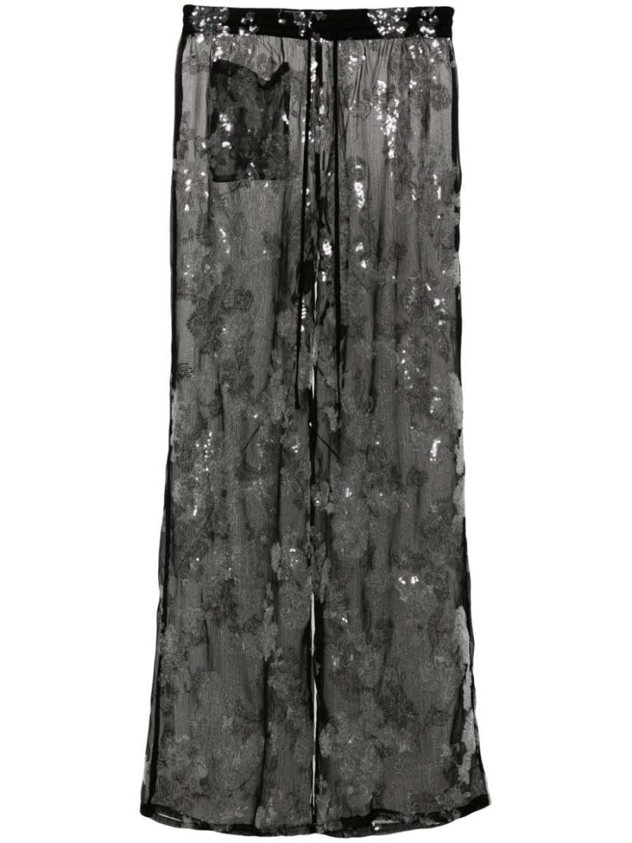 Nedi sequinned wide-leg trousers