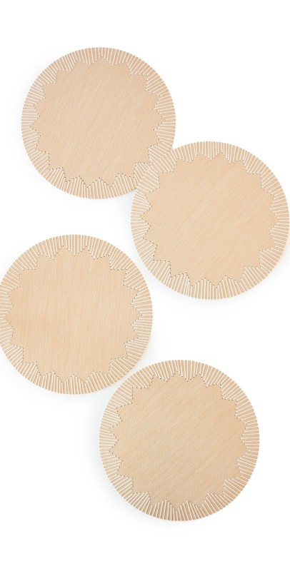 Kim Seybert Dream Weaver Placemat Set of 4 Natural/Whit
