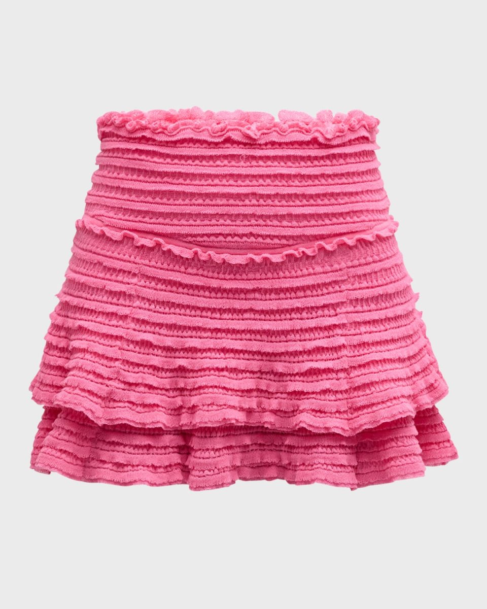 Macaw Tiered Ruffle Mini Skirt