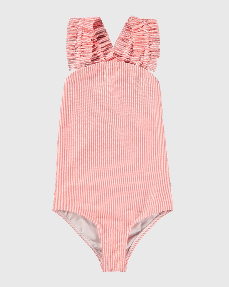 Girl's Nitika Striped One Piece Swimsuit, Size 8-12