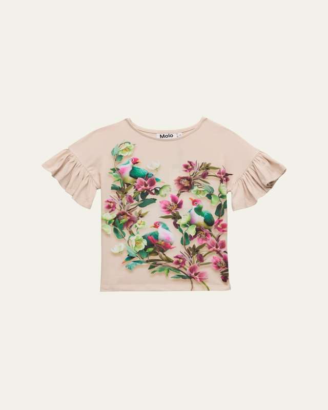 Girl's Rayah Floral-Print Top, Size 8-12