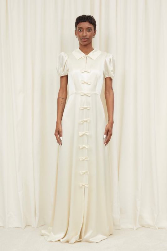 Tanner Fletcher Dorris Puff Sleeve Gown