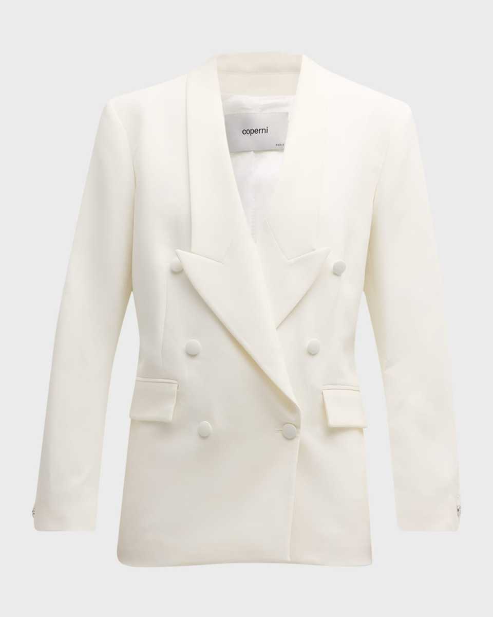 V-Neck Strong-Shoulder Tailored Jacket