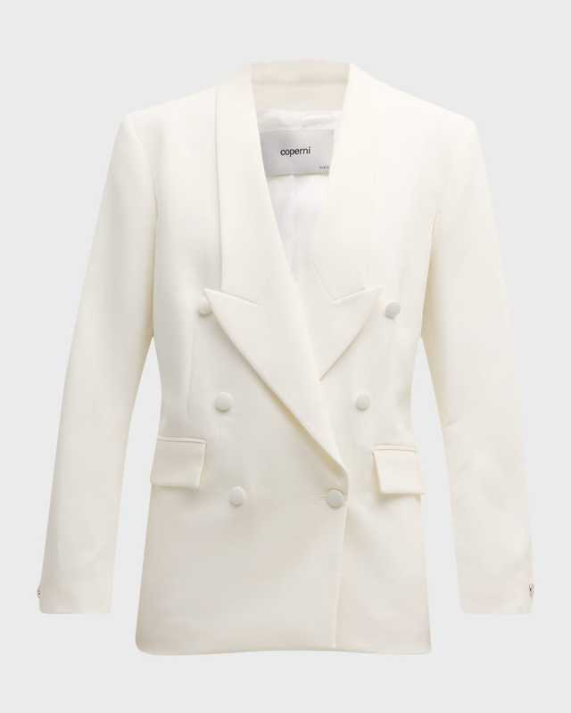 V-Neck Strong-Shoulder Tailored Jacket