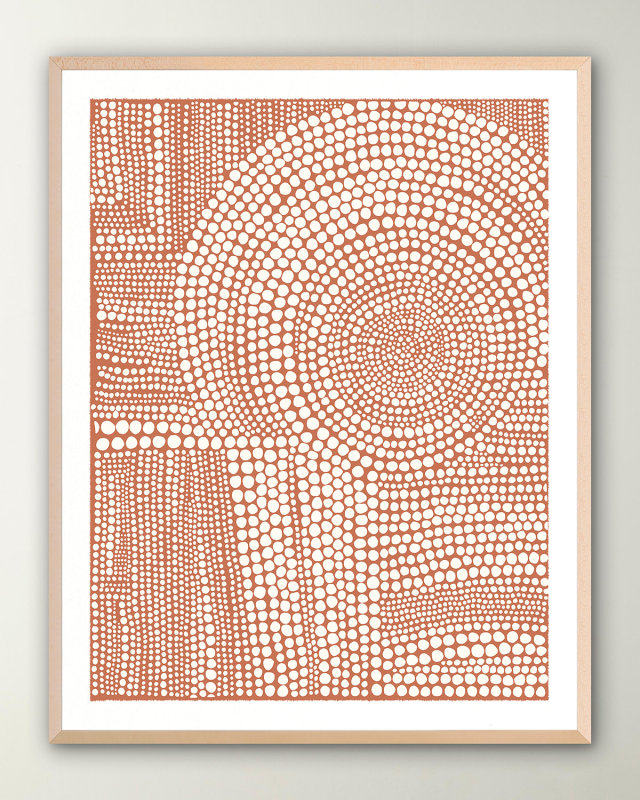 Clustered Dots B in Red' Digital Print Wall Art by Natasha Marie