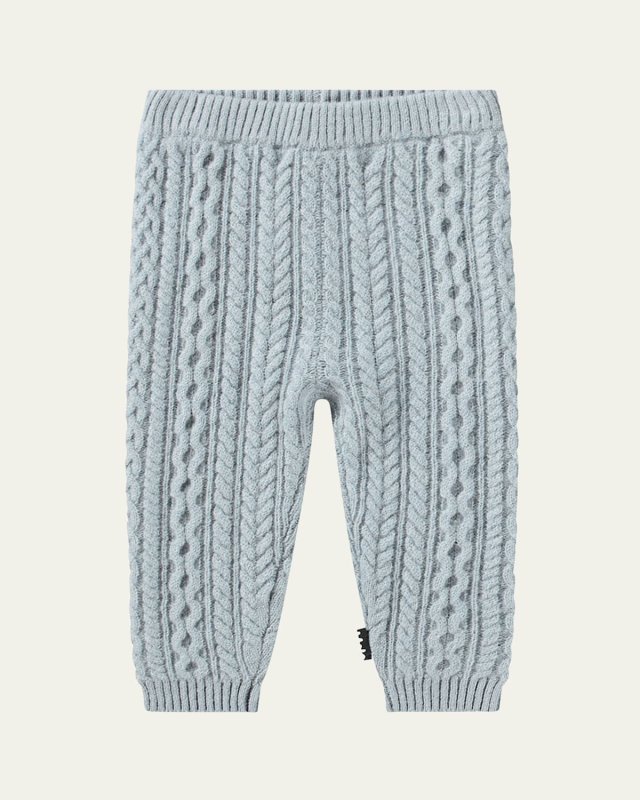Girl's Sedge Cable Knit Pants, Size Newborn-4