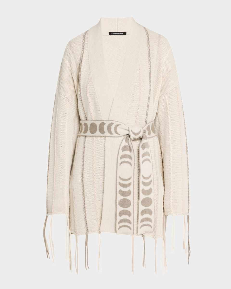 Kundalini Love Intarsia Cashmere Cardigan