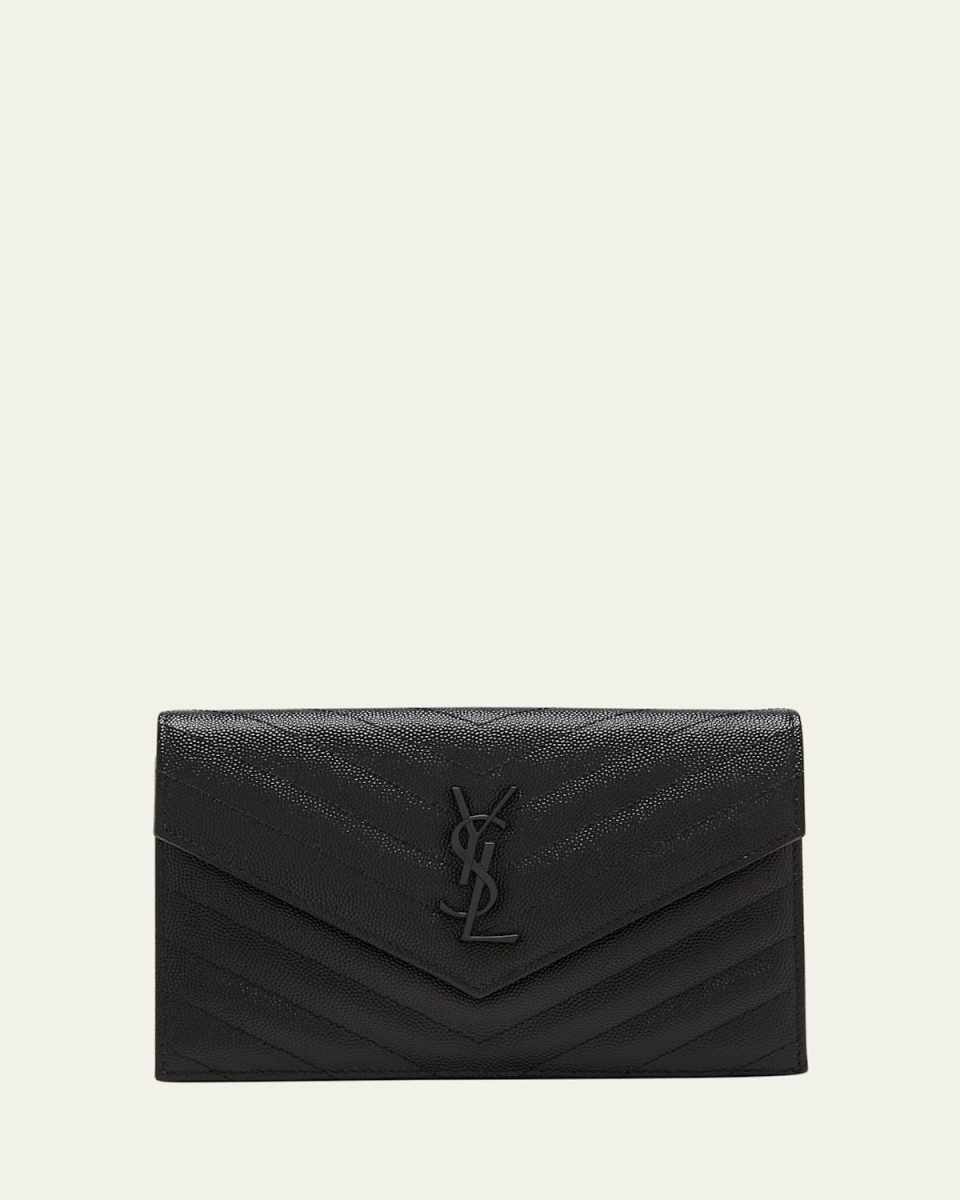 YSL Small Envelope Leather Wallet on Chain