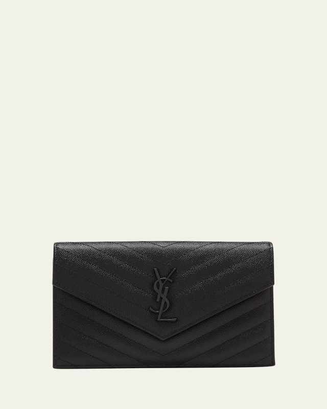 YSL Small Envelope Leather Wallet on Chain