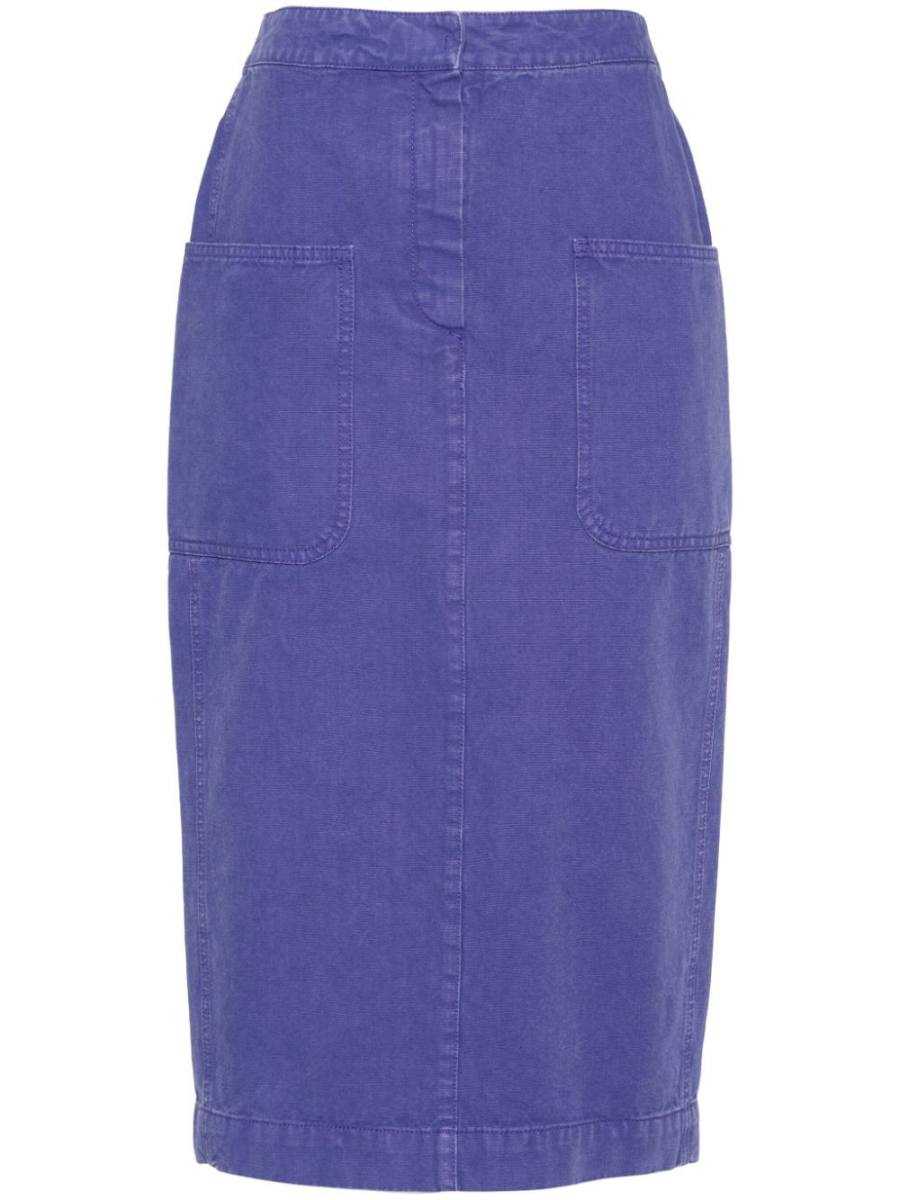 Cardiff canvas midi skirt
