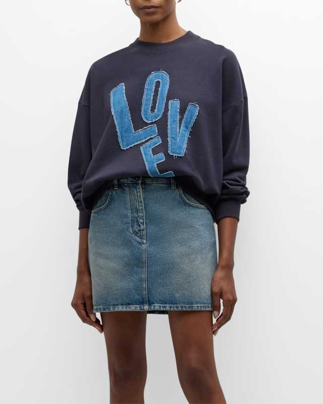 Brandy Denim Love Crewneck Pullover