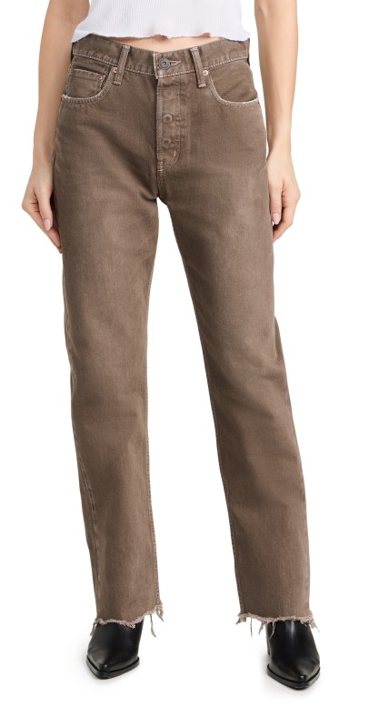 MOUSSY VINTAGE Emery Wide Straight Brown Jeans Brown
