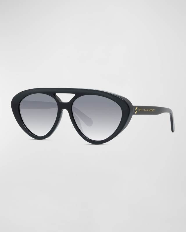 Logo Acetate Aviator Sunglasses