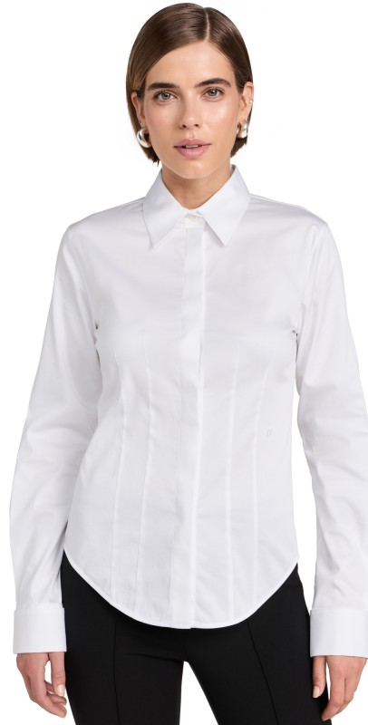 Helmut Lang Darted Shirt Stretch Optic White