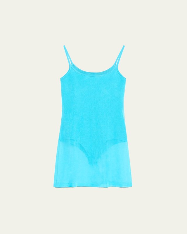 Roupao Sheer Knit Mini Dress