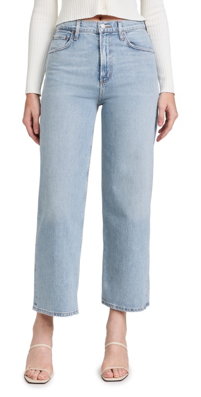 AGOLDE Ren: High Rise Wide Leg Jeans Groove