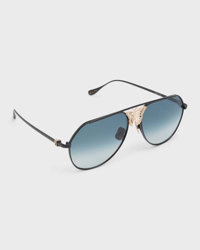 Miss Rosell 2 Butterfly Titanium Aviator Sunglasses