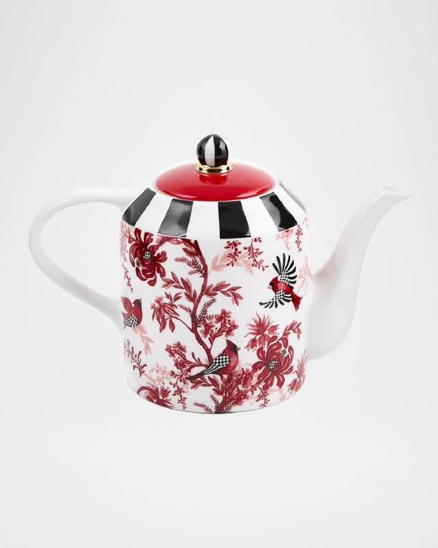 Cardinal Toile Porcelain Teapot