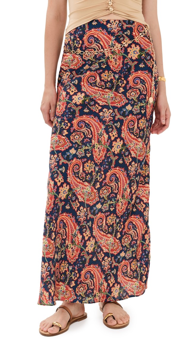 rabanne Jupe Skirt Cachemire Navy