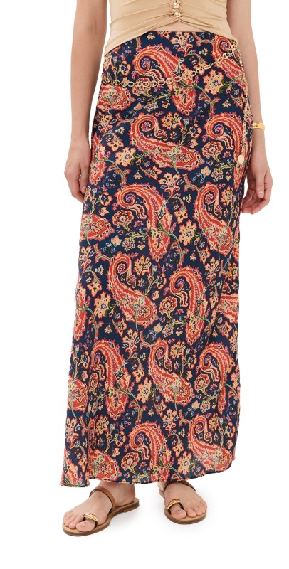 rabanne Jupe Skirt Cachemire Navy