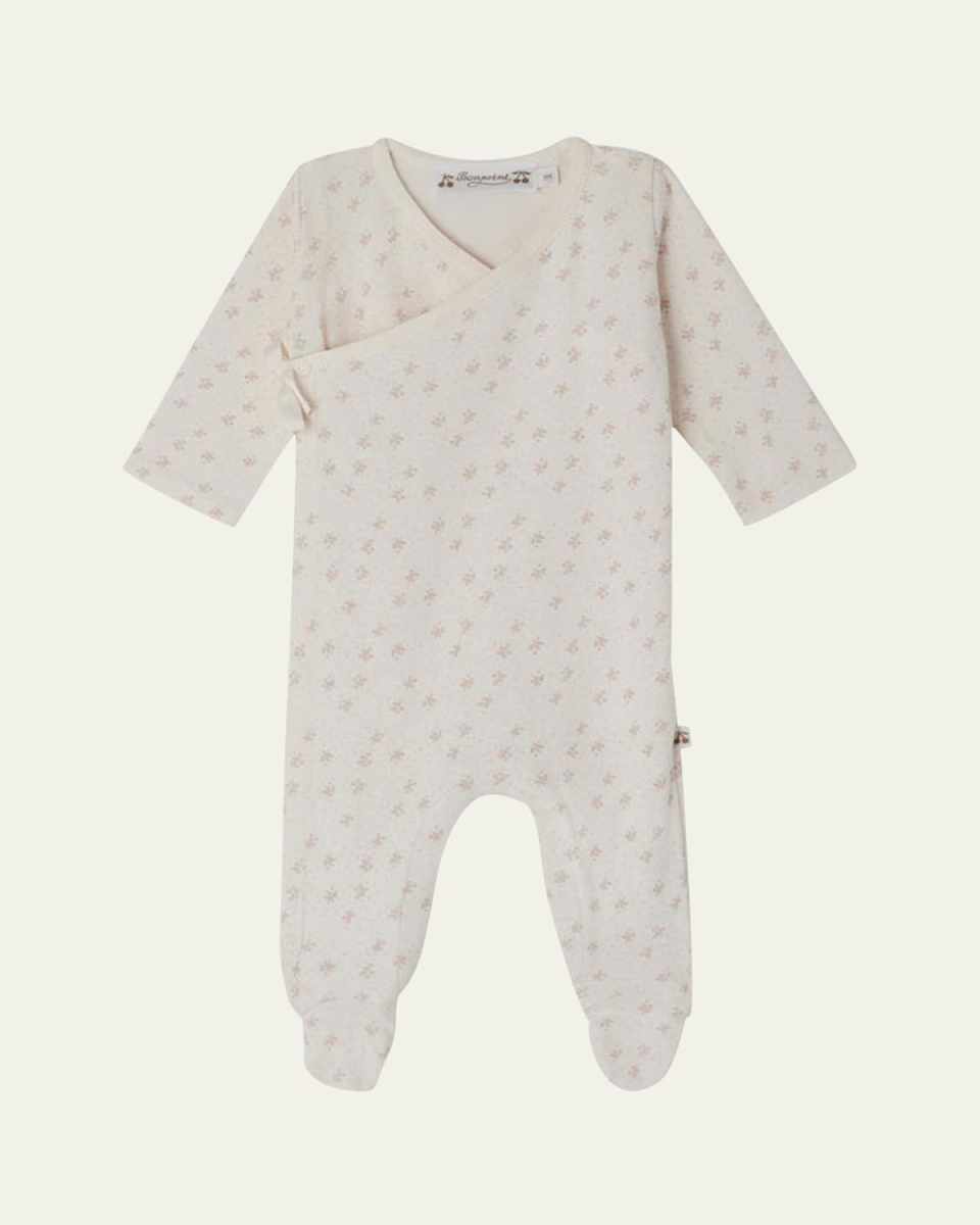 Girl's Giulietta Floral-Print Footie, Size Newborn-