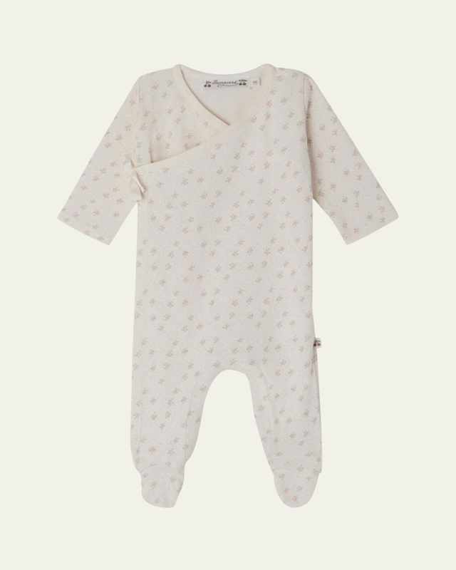 Girl's Giulietta Floral-Print Footie, Size Newborn-