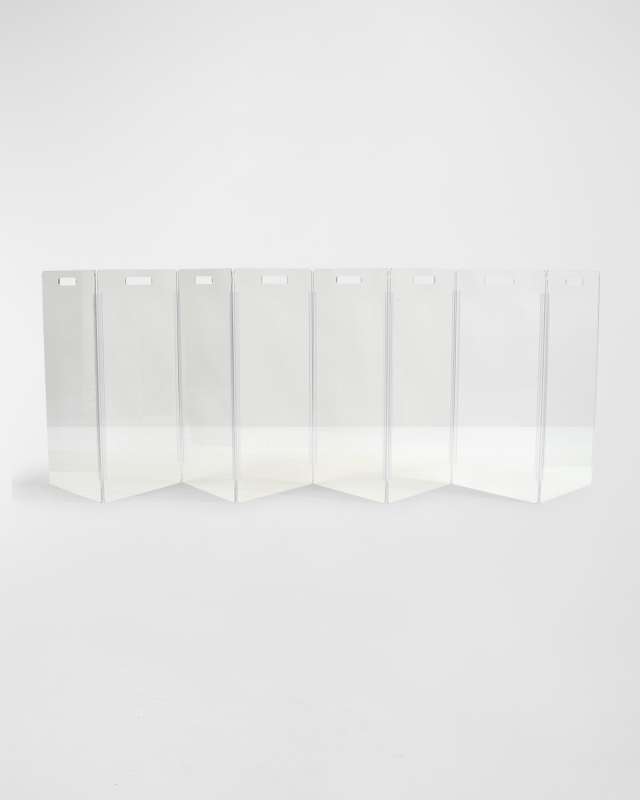 Clear Freestanding Pet Gate Zig Zag, 8-P