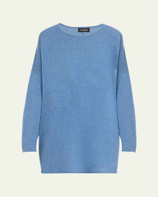 A-Line Bateau Neck Sweater (Long Length)