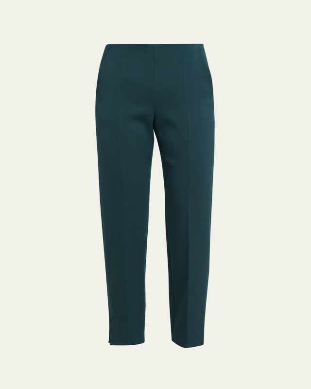 Slim-Leg Stretch Wool Trousers