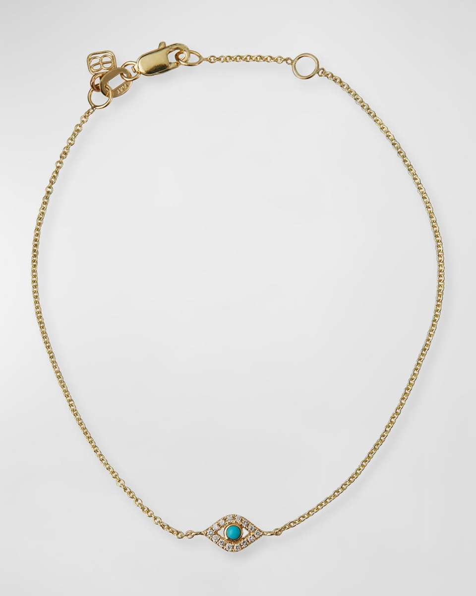 Small Diamond Evil Eye Bracelet